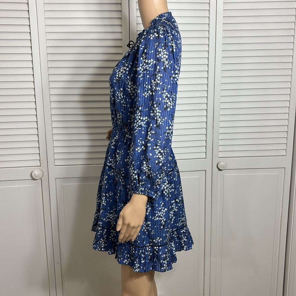 ULLA JOHNSON Brienne Dress Floral Peasant Style Mini Dress Size 8 - Picture 14 of 16